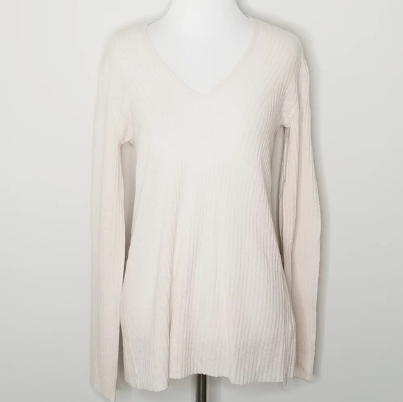 NWT Vince Ribbed Wool/Cashmere V-Neck Sweater S - Picture 1 of 8